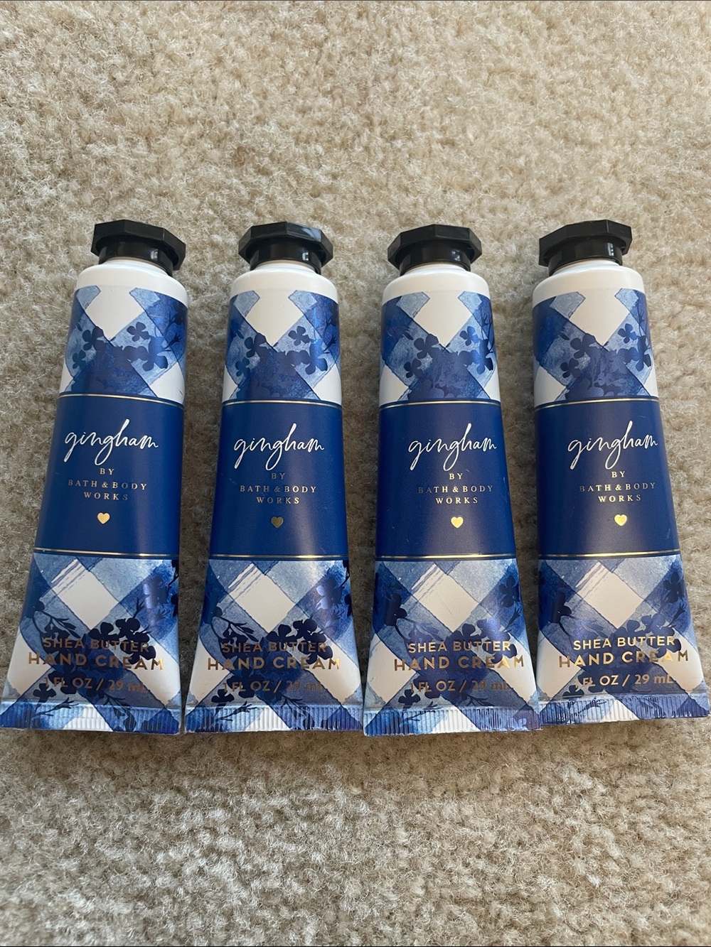 Bath & Body Works 4x 1oz Gingham Shea Butter Hand Cream smells divine! NIP